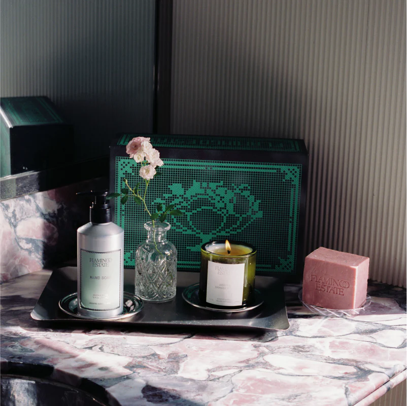 Jasmine Damask Rose Bathroom Set - Image 3